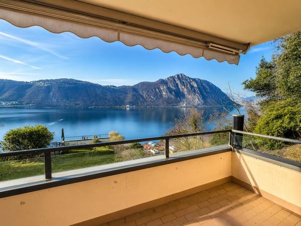 Appartamento vista lago con giardino a Bissone 8