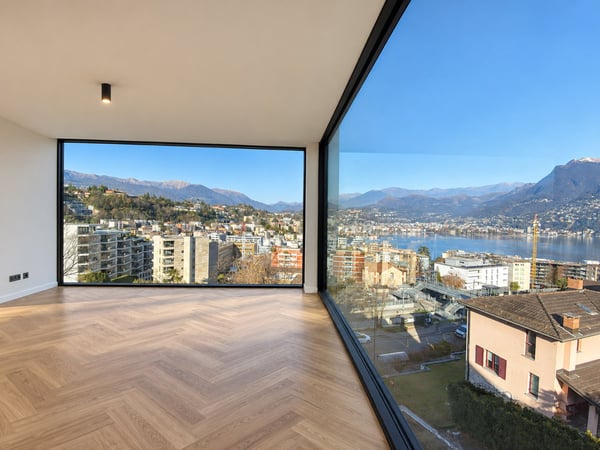 Esclusivo attico con splendida vista lago a Paradiso 3