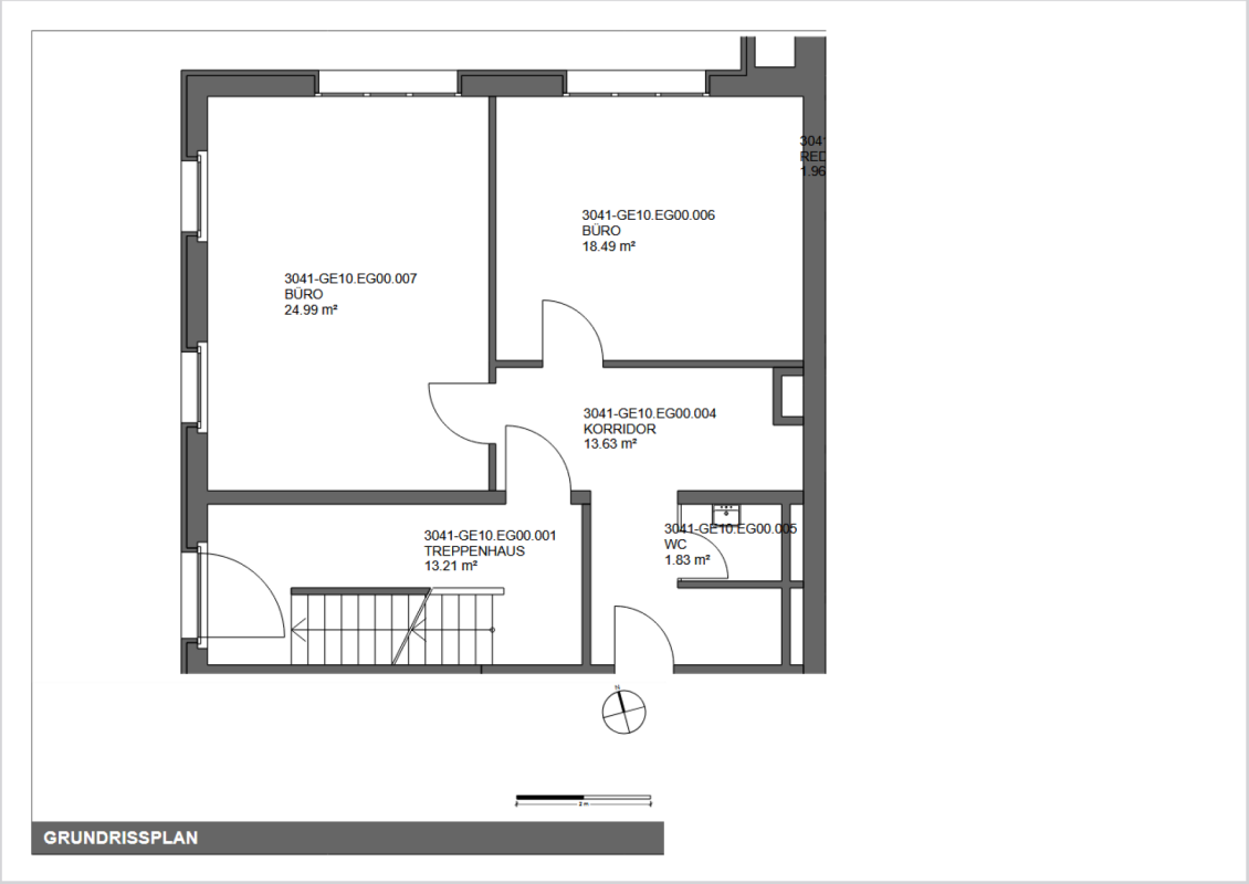 2 uffici luminosi al piano terra, 56 m2