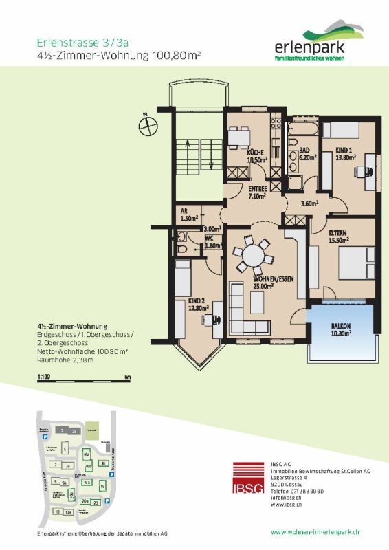 Schöne 4.5 Zimmer-Wohnung zu vermieten