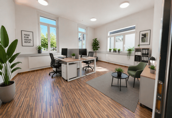 2 helle Büro im Erdgeschoss, 56 m2 3