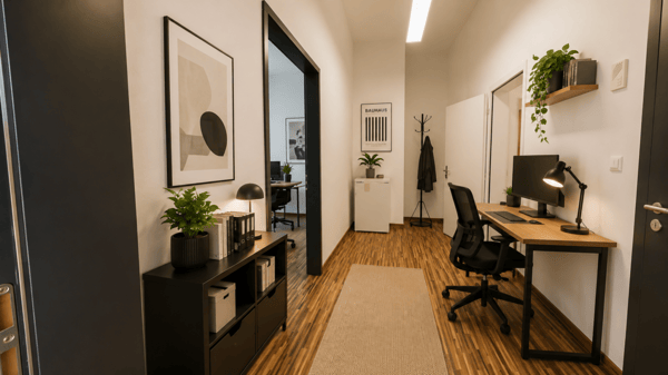 2 helle Büro im Erdgeschoss, 56 m2 2