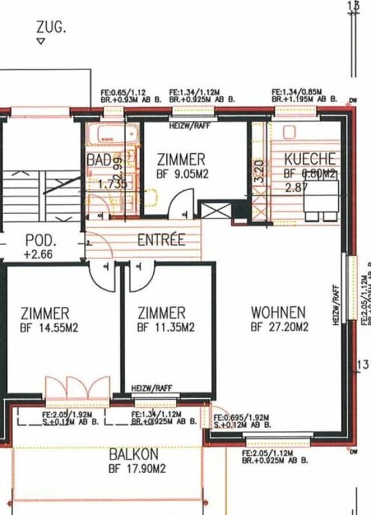 Grosszügige 4.5 Zimmer-Wohnung