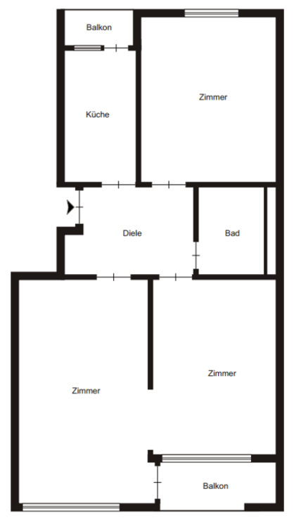 Zentrale 3 Zimmer Wohnung 8