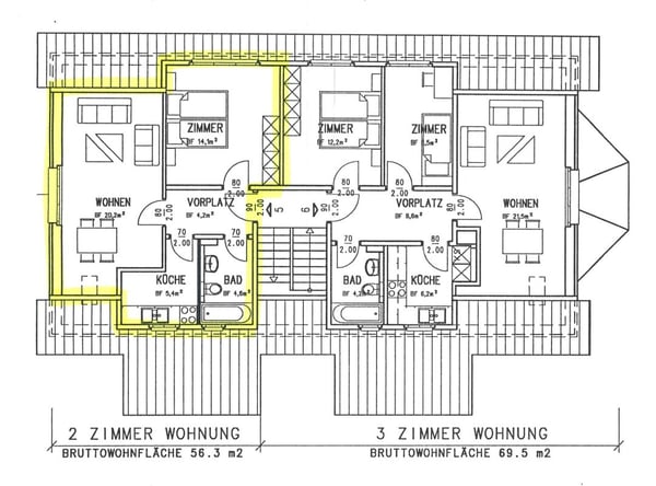 Schöne 2.5 Zimmer-Dachwohnung an guter Lage 10