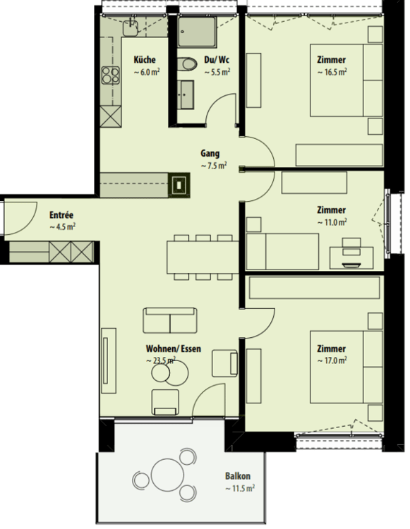 Moderne 3.5 Zimmer-Wohnung 11