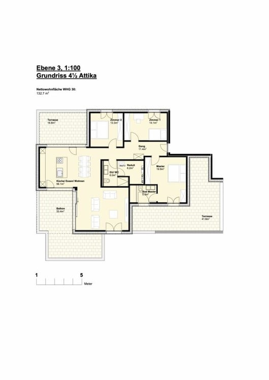 ATTRAKTIVES WOHNEN MIT WEITBLICK; 1 1/2 Zimmer Attikawohnung 6