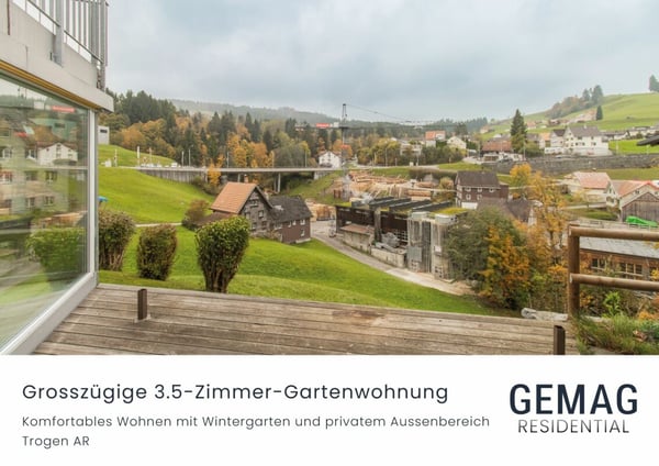 Grosszügige 1.5-Zimmer-Gartenwohnung - Komfortables Wohnen mit Wintergarten und privatem Aussenbereich 1