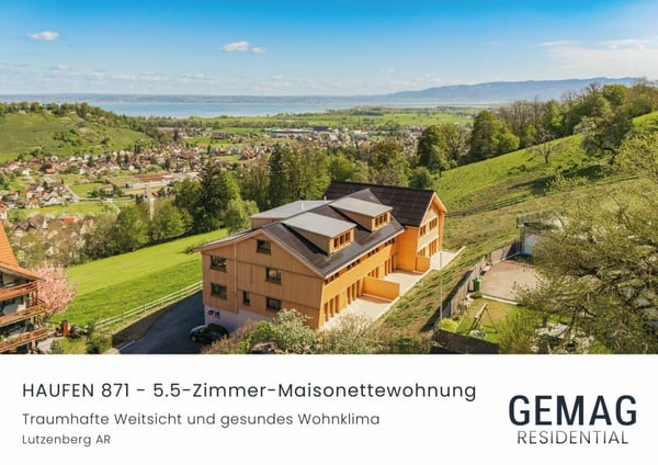 HAUFEN 871 - 5.5-Zimmer Maisonette-Wohnung mit traumhafter Seesicht 1