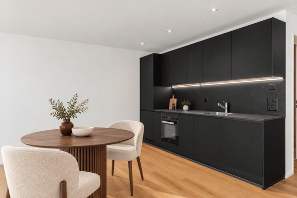 Neubau-Studio mit Balkon und eigenem Waschturm 2