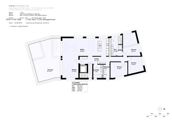 moderne 4.5-Zimmer-Attikawohnung im Bächlipark Wollerau 15