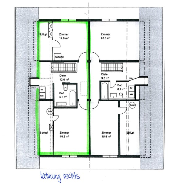 Wohnen im Riegelhaus Wohnung rechts 11