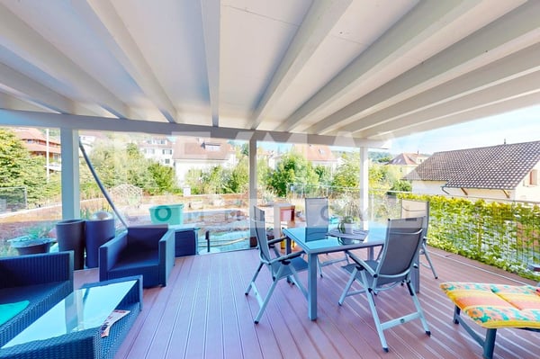 Gewerbehaus ebenerdig, für Loft-Büro, Praxis, Atelier, Showroom, H 3.5 m, 383 m² & 3.5 Zi DG-Wohnung 11