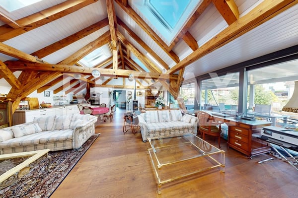 Gewerbehaus ebenerdig, für Loft-Büro, Praxis, Atelier, Showroom, H 3.5 m, 383 m² & 3.5 Zi DG-Wohnung 3