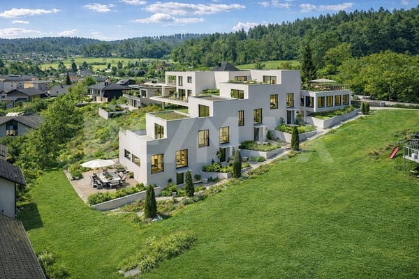 Nähe A1 und Lenzburg, 4 REFH, Hanglage mit Weitsicht, Penthouse-Attikazimmer, Terrasse und Garten 4