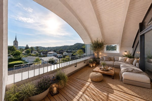 exklusives 3.5 - 5.5 Zi-Attika-Penthouse 246 m² NWF, 4 Terrassen, im Zentrum, 3 Doppelgaragen, Lift, 6