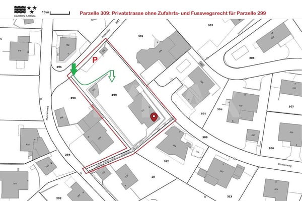 Bauland, 1'343 m², Bauzone W2A, Villen-Hanglage, unverbaubare Weitsicht, nahe A1 und Aarau 6