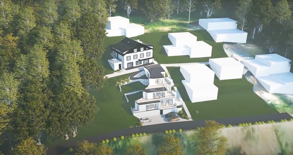 Projet résidentiel avec permis en force 3+3 logements avec vue sur lac et alpes 2