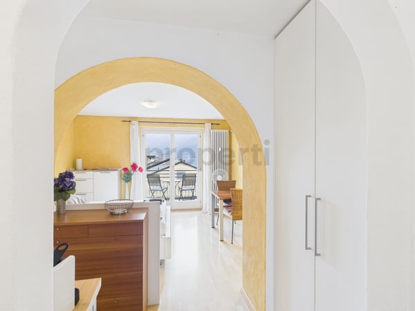 Charmante Studiowohnung mit traumhafter Aussicht in Ascona für CHF 1100.- (befristet 2.2.26-32.3.26) / Affascinante studio con vista ad Ascona 7