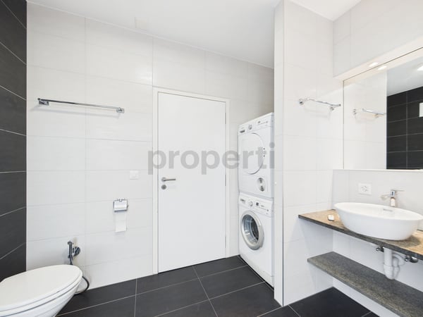 Attique d'exception, 1.5p, 19m², dernier étage   avec terrasse de 95m² + vue dégagée et grand garage box 9