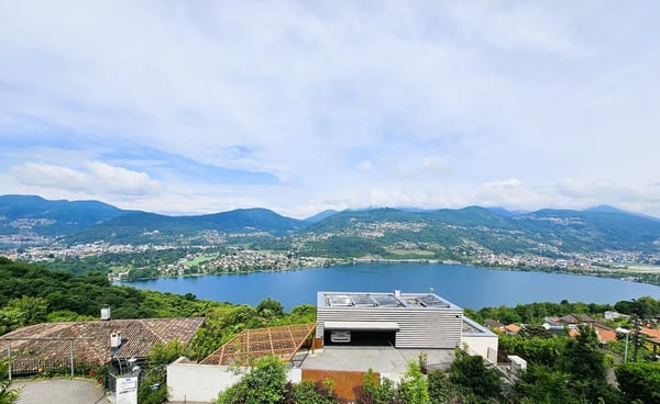 Terreno edificabile con vista mozzafiato sul Lago di Lugano  Montagnola e Progetto Approvato Villa 2 locali 7
