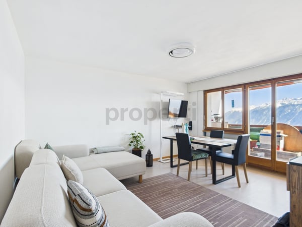 Appartement 1.5p à Crans-Montana, proche funiculaire et vue exceptionnelle 1