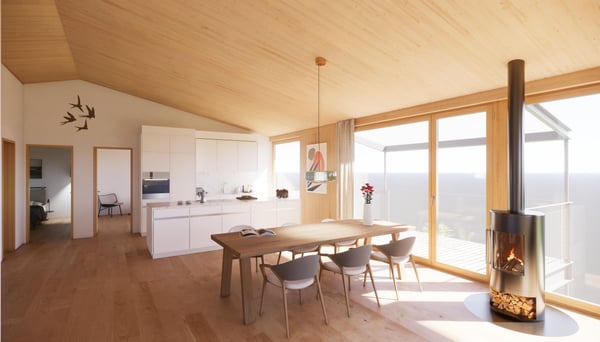 Ökologische 1.5-Zimmer Dachwohnung in Wienacht-Tobel (Neubau) 2