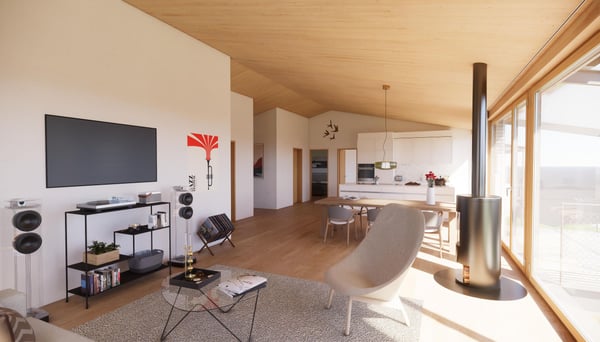 Ökologische 1.5-Zimmer Dachwohnung in Wienacht-Tobel (Neubau) 1