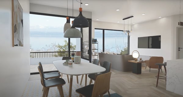 Projet résidentiel avec permis en force 3+3 logements avec vue sur lac et alpes 4