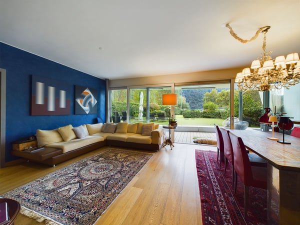 Appartamento 1.5  in bellissima posizione sul lago, PT con grande giardino / 1.5 Zimmer Wohnung in schöner Seelage, EG mit grossem Garten 4