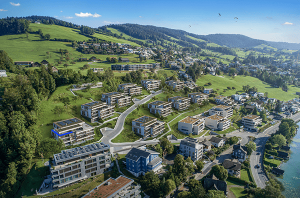 Exklusive Neubau-Attikawohnung mit Seesicht in Oberägeri  1.5 Zimmer & grosszügige Terrasse 1