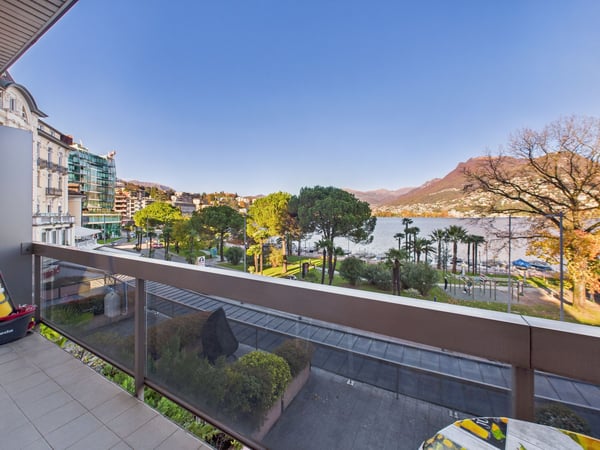Elegante monolocale ristrutturato con vista lago a Paradiso 10