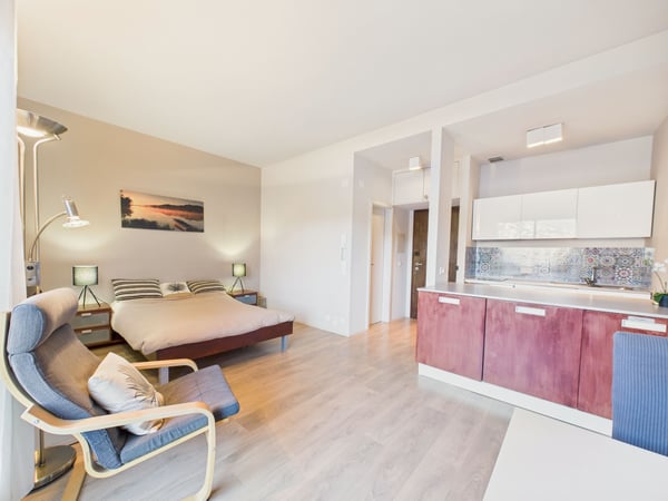 Elegante monolocale ristrutturato con vista lago a Paradiso 2