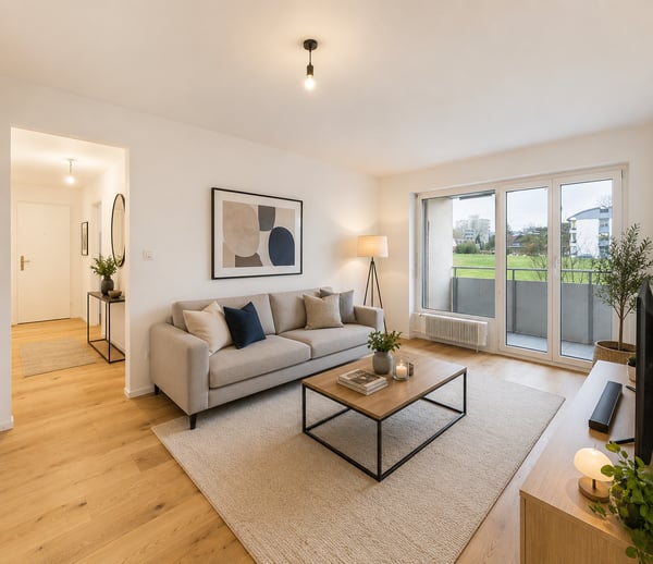 Frisch sanierte 3.5-Zimmer-Wohnung mit Balkon in Wittenbach 2