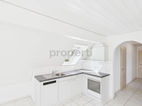 Wunderschöne, charmante und grosse 3.5-Zimmer-Dachgeschosswohnung in Grindel mit Cheminéeofen 2