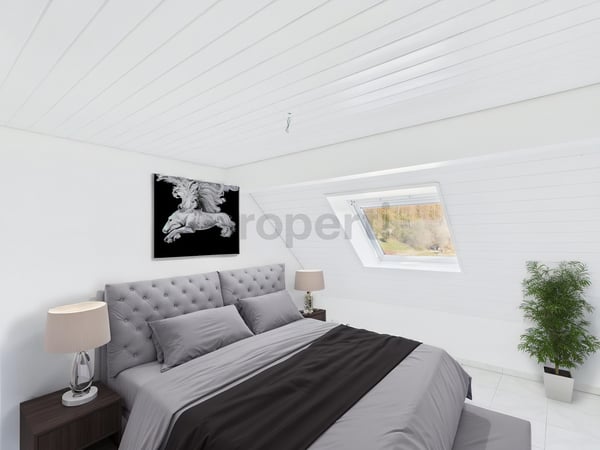 Wunderschöne, charmante und grosse 3.5-Zimmer-Dachgeschosswohnung in Grindel mit Cheminéeofen 4