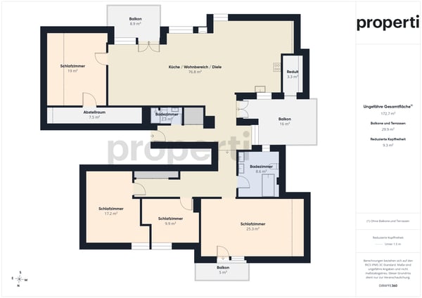 Grosszügige 5.5-Zimmer-Wohnung mit drei Terrassen in Seebach 10