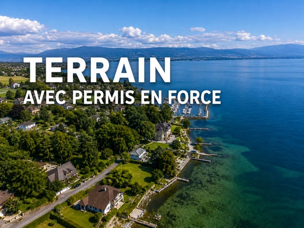Permis de construire en force, vue panoramique lac et Alpes et projet d'exception 1