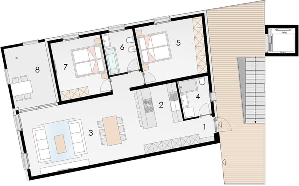 Moderno attico 3.5 locali con ascensore, Biasca 6