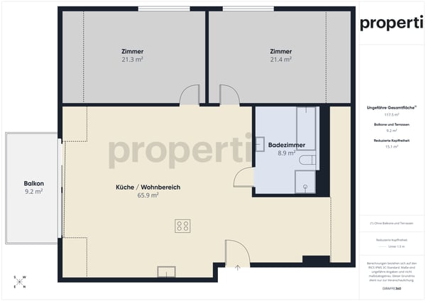 Moderne 3.5-Zimmer-Attikawohnung mit Balkon, Kallnach 12
