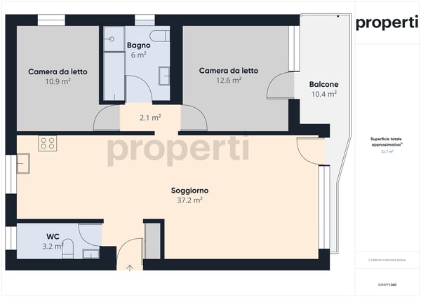 Moderno e luminoso appartamento di 3.5 locali a Biasca 12