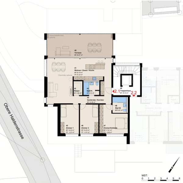 Neubauprojekt: 4.5-Zimmer-Obergeschosswohnung in Untereggen 9