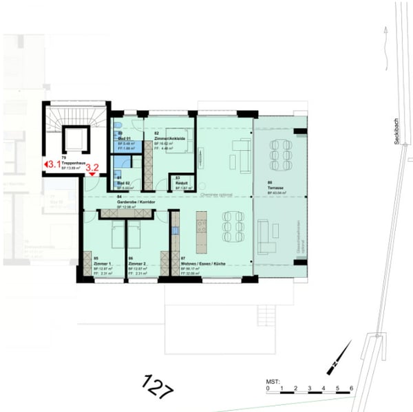 Neubauprojekt: 4.5-Zimmer-Dachgeschosswohnung in Untereggen 9