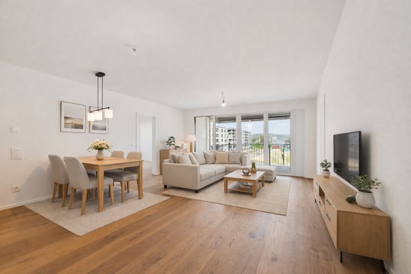 Exklusive 3.5-Zimmer-Neubauwohnung im AuPark - modernes Wohnen mit Blick zum Zürichsee / E-Parkplatz inklusve