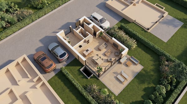 Volumes généreux, construction neuve sur 3 niveaux et jardin privatif 4