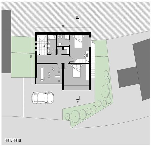 Terreno edificabile R2 di 770 m², progetto di massima e grotto/rustico esistente 7