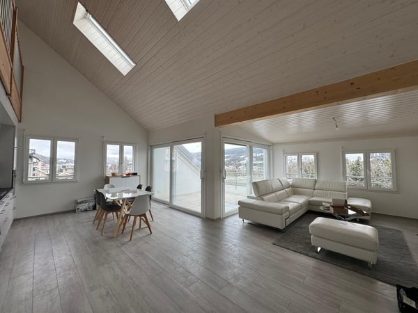 Magnifique attique avec vue superbe, grande mezzanine et transports à proximité immédiate 2