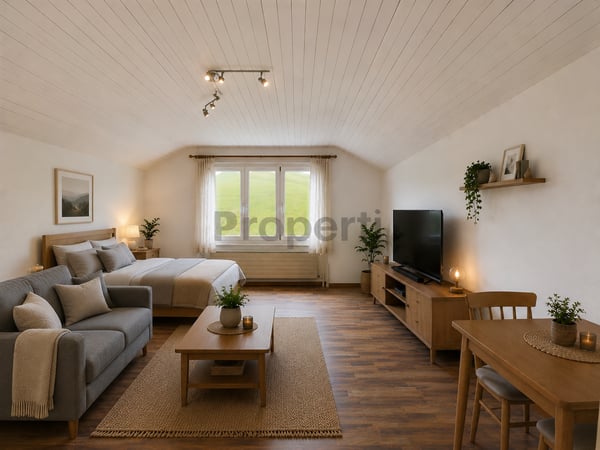 Klein, aber fein: 2-Zimmer-Wohnung in Wyssachen mit Balkon an ruhiger Lage 1