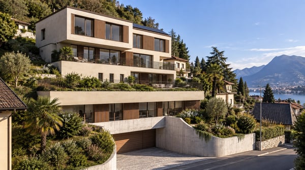 Bissone: terreno con vista lago e progetto per esclusiva residenza bifamiliare 4