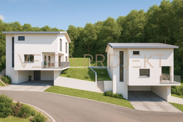Progetto di costruzione approvato per due moderne ville unifamiliare con standard Minergie e vista panoramica 4